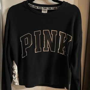 PINK By Victoria’s Secret cropped sweatshirt with lace up side detail